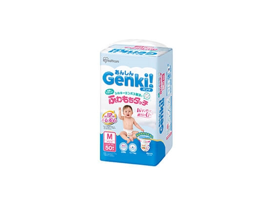 Genki! ふわもちタッチ Mパンツ 50枚 ×6パック プレミアムな水・もの・暮らし |あんしん Genki！ふわもちタッチ