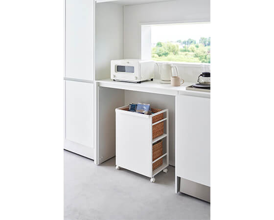 目隠しワゴン ホワイト 約W42×D32×H60cm タワー tower Amazon.co.jp